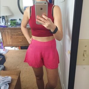 UO pink high waisted shorts